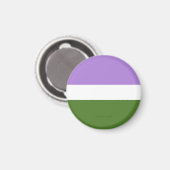 SlipperyJoe's Genderqueer Pride Flag Farben Non-bi Magnet (Vorderseite/Rückseite)