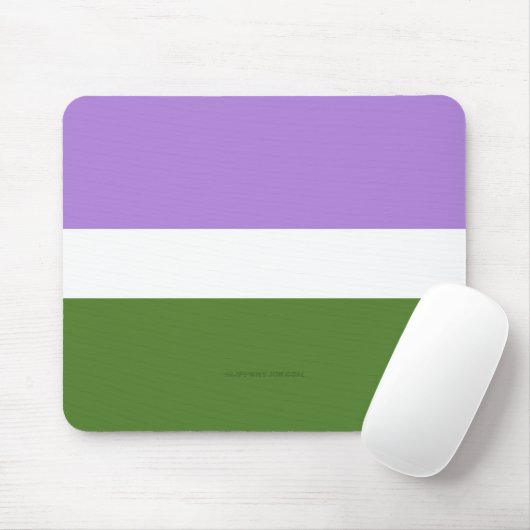 SlipperyJoe's Genderqueer Pride Flag Farben Non-bi Mousepad (Mit Mouse)