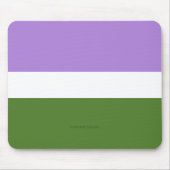 SlipperyJoe's Genderqueer Pride Flag Farben Non-bi Mousepad (Vorne)