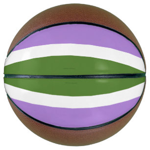 SlipperyJoe's genderqueere Pride-Flagge Lavendelbl Basketball