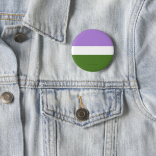 SlipperyJoe's genderqueere Pride-Flagge Lavendelbl Button