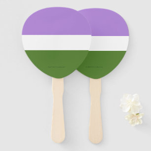 SlipperyJoe's genderqueere Pride-Flagge Lavendelbl Fächer