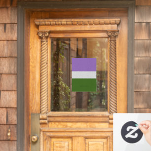 SlipperyJoe's genderqueere Pride-Flagge Lavendelbl Fensteraufkleber