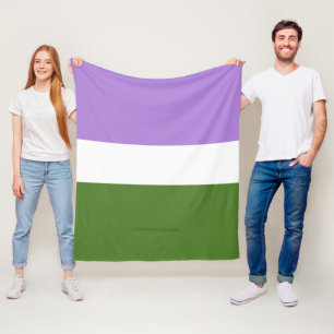 SlipperyJoe's genderqueere Pride-Flagge Lavendelbl Fleecedecke