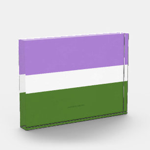 SlipperyJoe's genderqueere Pride-Flagge Lavendelbl Fotoblock