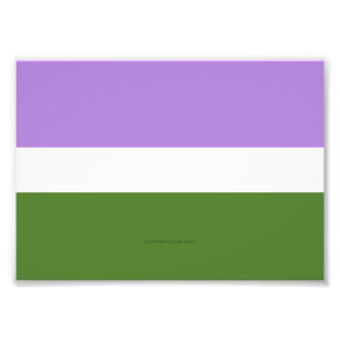 SlipperyJoe's genderqueere Pride-Flagge Lavendelbl Fotodruck