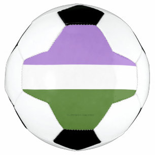 SlipperyJoe's genderqueere Pride-Flagge Lavendelbl Fußball