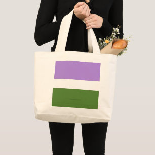 SlipperyJoe's genderqueere Pride-Flagge Lavendelbl Jumbo Stoffbeutel