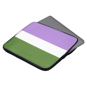 SlipperyJoe's genderqueere Pride-Flagge Lavendelbl Laptopschutzhülle