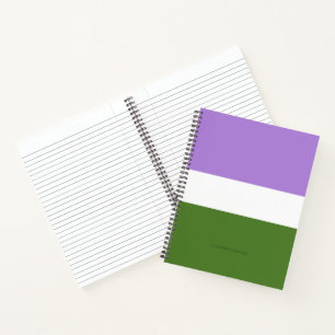 SlipperyJoe's genderqueere Pride-Flagge Lavendelbl Notizblock