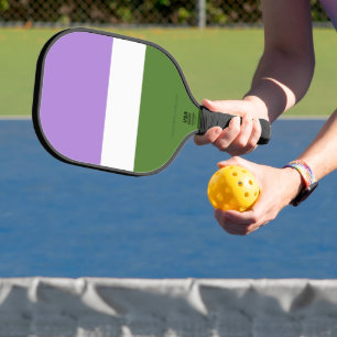 SlipperyJoe's genderqueere Pride-Flagge Lavendelbl Pickleball Schläger