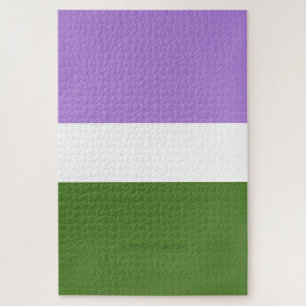 SlipperyJoe's genderqueere Pride-Flagge Lavendelbl Puzzle