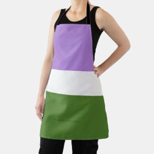 SlipperyJoe's genderqueere Pride-Flagge Lavendelbl Schürze