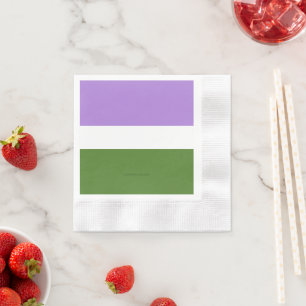 SlipperyJoe's genderqueere Pride-Flagge Lavendelbl Serviette