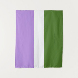 SlipperyJoe's genderqueere Pride-Flagge Lavendelbl Wandteppich