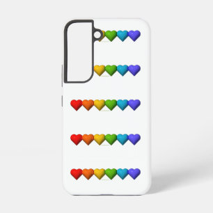 SlipperyJoe's glänzende 3D-Herzformen-Glyphen erze Samsung Galaxy Hülle
