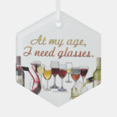 SlipperyJoe's Glasses fermentierte Trauben Weinpou Ornament Aus Glas (Vorderseite)