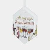 SlipperyJoe's Glasses fermentierte Trauben Weinpou Ornament Aus Glas (Vorderseite Links)