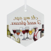 SlipperyJoe's Glasses fermentierte Trauben Weinpou Ornament Aus Glas (Rückseite)