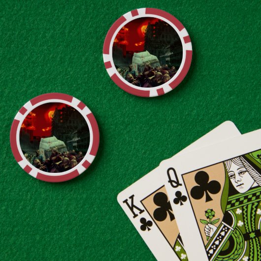 SlipperyJoe's glückliches Halloween beängstigender Pokerchips (Pokertisch (doppelt))