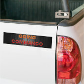 SlipperyJoe's Going Commando fett roter orangefarb Autoaufkleber (Auf Lkw)