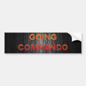 SlipperyJoe's Going Commando fett roter orangefarb Autoaufkleber (Vorne)