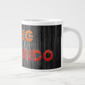 SlipperyJoe's Going Commando fett roter orangefarb Jumbo-Tasse (Rechts)