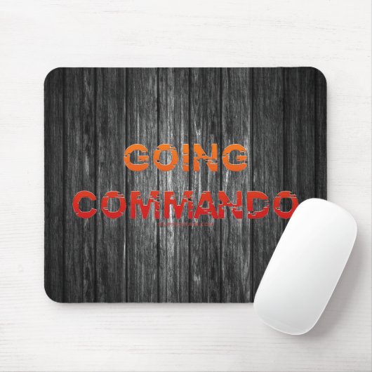 SlipperyJoe's Going Commando fett roter orangefarb Mousepad (Mit Mouse)