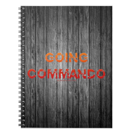 SlipperyJoe's Going Commando fett roter orangefarb Notizblock (Vorderseite)