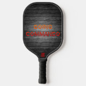 SlipperyJoe's Going Commando fett roter orangefarb Pickleball Schläger (Rückseite)