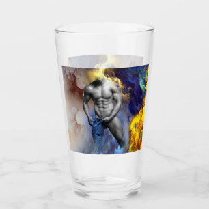 SlipperyJoe's Graustufen-Männerkörper-Figur gelb Glas