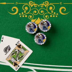 SlipperyJoe's Graustufen-Männerkörper-Figur gelb Pokerchips
