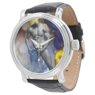 SlipperyJoe's Graustufen-Männerkörperphysik schrei Armbanduhr