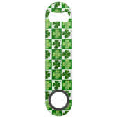 SlipperyJoe's green four-leaf clovers Saint Patric Speed Flaschenöffner (Vorderseite)