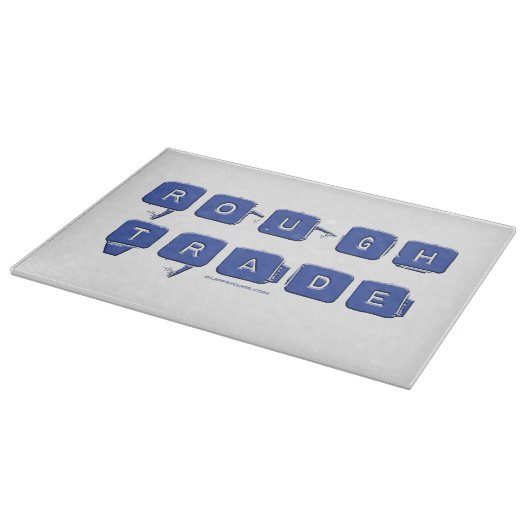 SlipperyJoe's grobe 3-D blaue Eisblöcke mit Schneidebrett (Ecke)