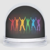 SlipperyJoe's group people holding hands forming l Schneekugeln (Vorderseite)