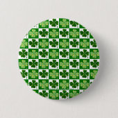 SlipperyJoe's grüne vierblättrige Klee Saint Patri Button (Vorderseite)