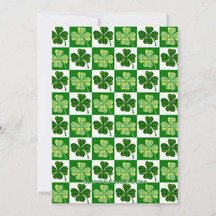 SlipperyJoe's grüne vierblättrige Klee Saint Patri Feiertagskarte