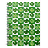 SlipperyJoe's grüne vierblättrige Klee Saint Patri Notizblock (Vorderseite)