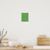 SlipperyJoe's grüne vierblättrige Klee Saint Patri Poster (Küche)