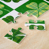 SlipperyJoe's grüne vierblättrige Klee Saint Patri Puzzle (Seite)