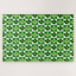 SlipperyJoe's grüne vierblättrige Klee Saint Patri Puzzle