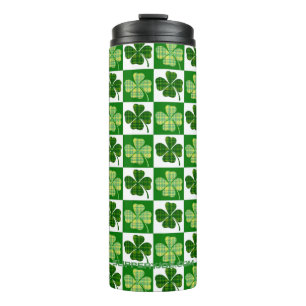 SlipperyJoe's grüne vierblättrige Klee Saint Patri Thermosbecher