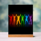 SlipperyJoe's Gruppenmitglieder, die Hände bilden Acrylschild (Neutral)