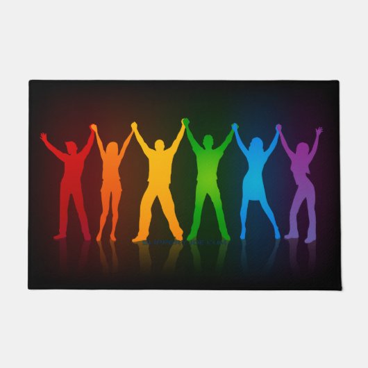 SlipperyJoe's Gruppenmitglieder, die Hände bilden Fußmatte (Vorderseite)