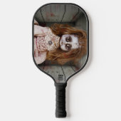 SlipperyJoe's gruselige Puppe blass Gesicht grusel Pickleball Schläger (Vorderseite)
