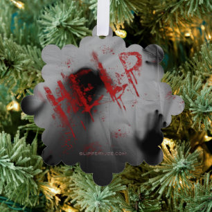 SlipperyJoe's gruseliges Horror-Themen-Visual-Dick Ornament Karte