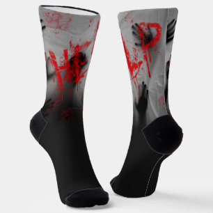 SlipperyJoe's gruseliges Horror-Themen-Visual-Thic Socken