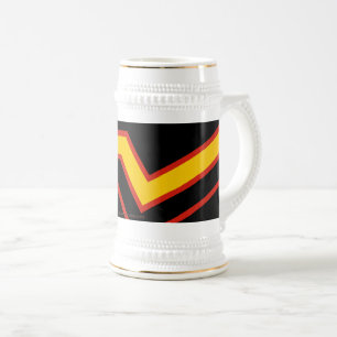 SlipperyJoe's Gummi-Stolzflagge Pfeile Chevron st Bierglas