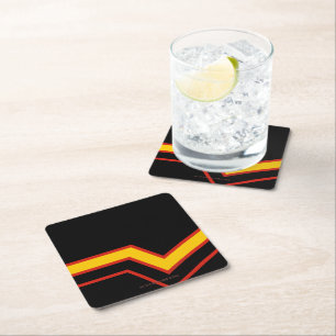 SlipperyJoe's Gummi-Stolzflagge Pfeile Chevron sti Rechteckiger Pappuntersetzer